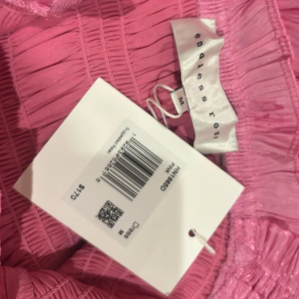 NWT endless rose sheer smocked tiered maxi dress size medium - Picture 4 of 7